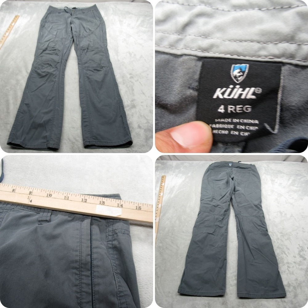 KÜHL‎ Pants Womens 4 Reg Sea Blue Drawstring Waist Spire Roll Up Hiking 28x31
